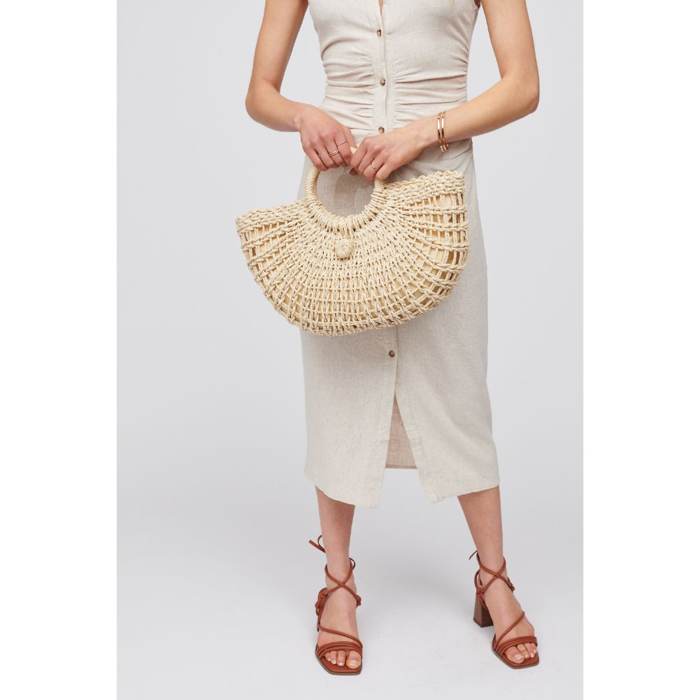 Woman wearing Cream Urban Expressions Rhodes Top Handle 840611100177 View 2 | Cream