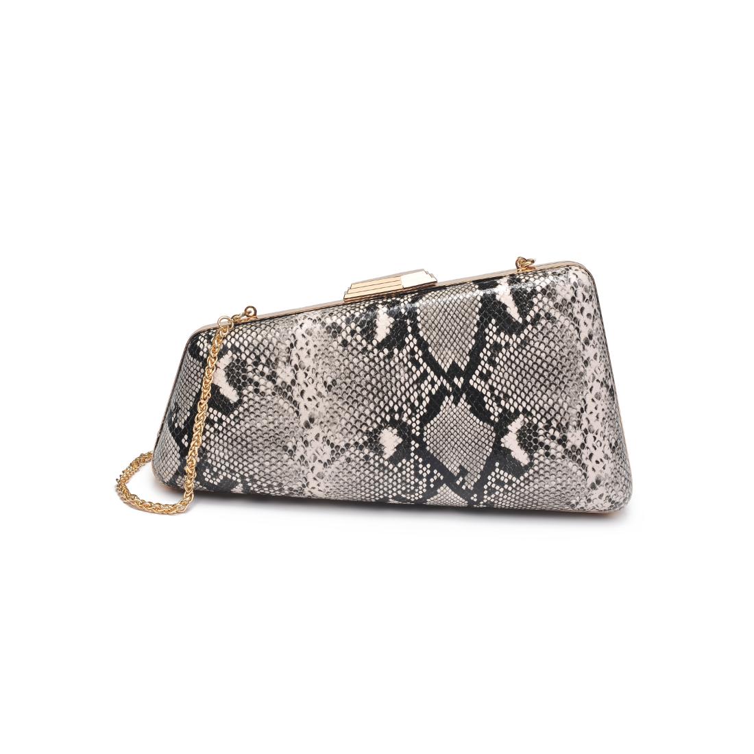 Woman wearing Multi Urban Expressions Irene - Snake Asymmetrical Evening Bag 840611198587 View 5 | Multi