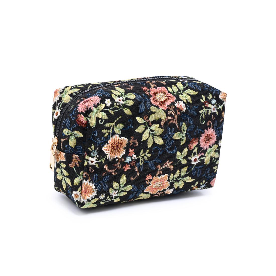 Urban Essentials Garden Tapestry Cosmetic & Travel Organizer Pouch 840504209857 View 6 | Black