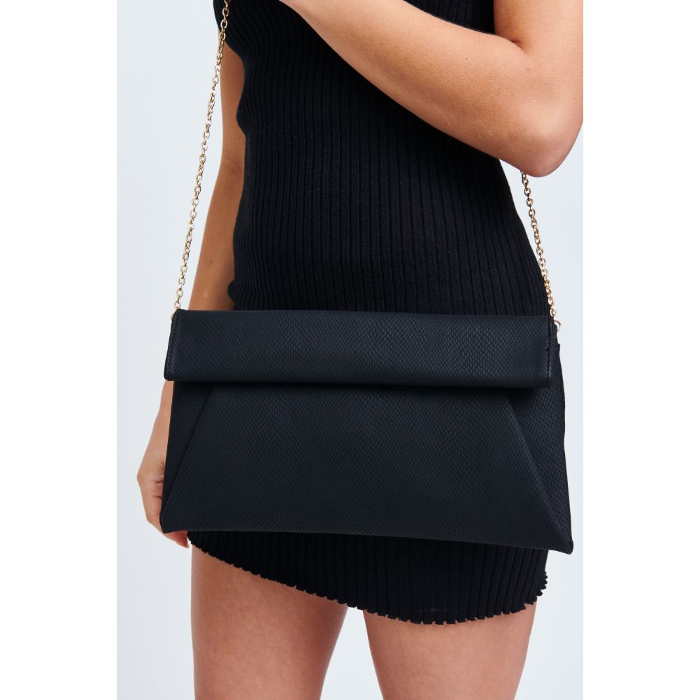 Woman wearing Black Urban Expressions Emilia Clutch 840611159045 View 4 | Black