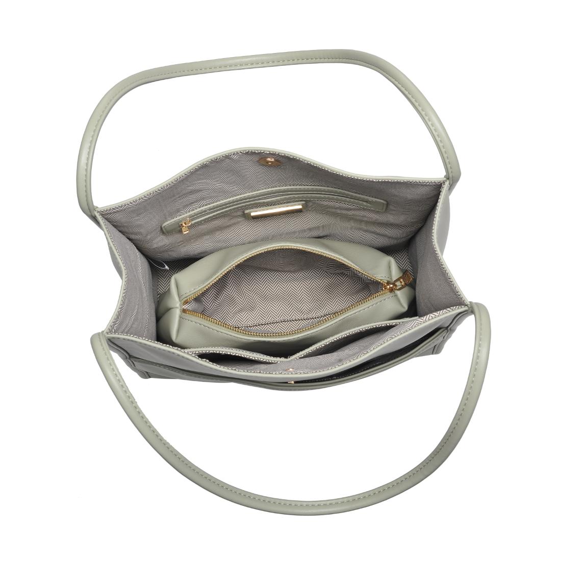 Woman wearing Sage Urban Expressions Hera Tote 840611145215 View 9 | Sage