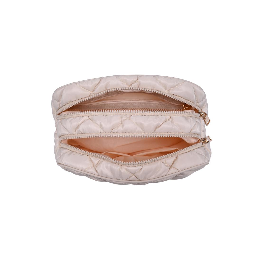 Urban Essentials Daily Duo- Quited Puffer Cosmetic & Travel Organizer Pouch 840504207358 View 4 | Cream