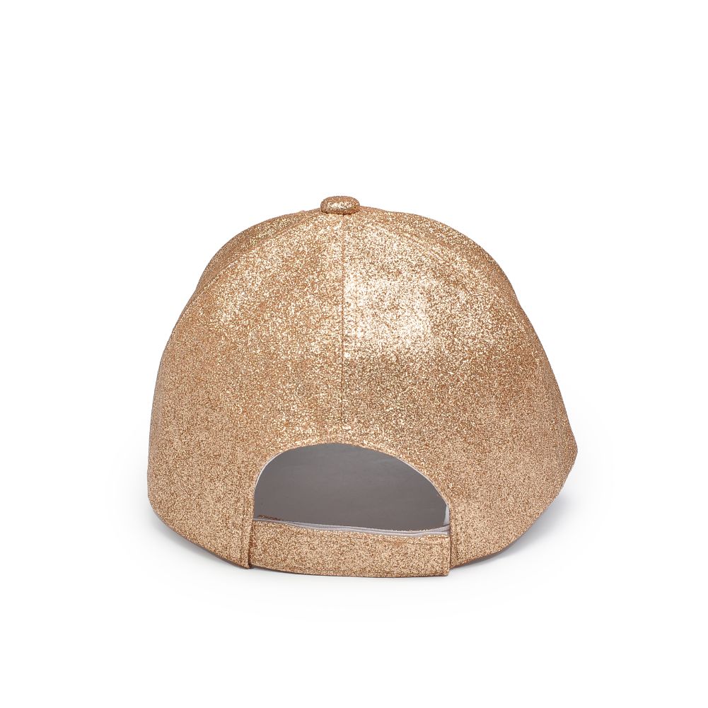 Urban Expressions Vegan Leather Baseball Hat Baseball Cap 818209014755 View 3 | Gold Glitter