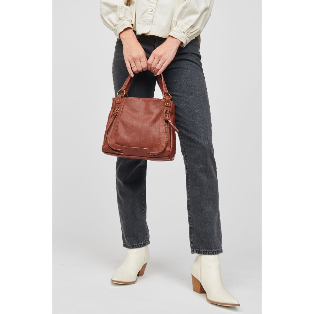 Woman wearing Tan Urban Expressions Mandeville Crossbody 840611110879 View 3 | Tan