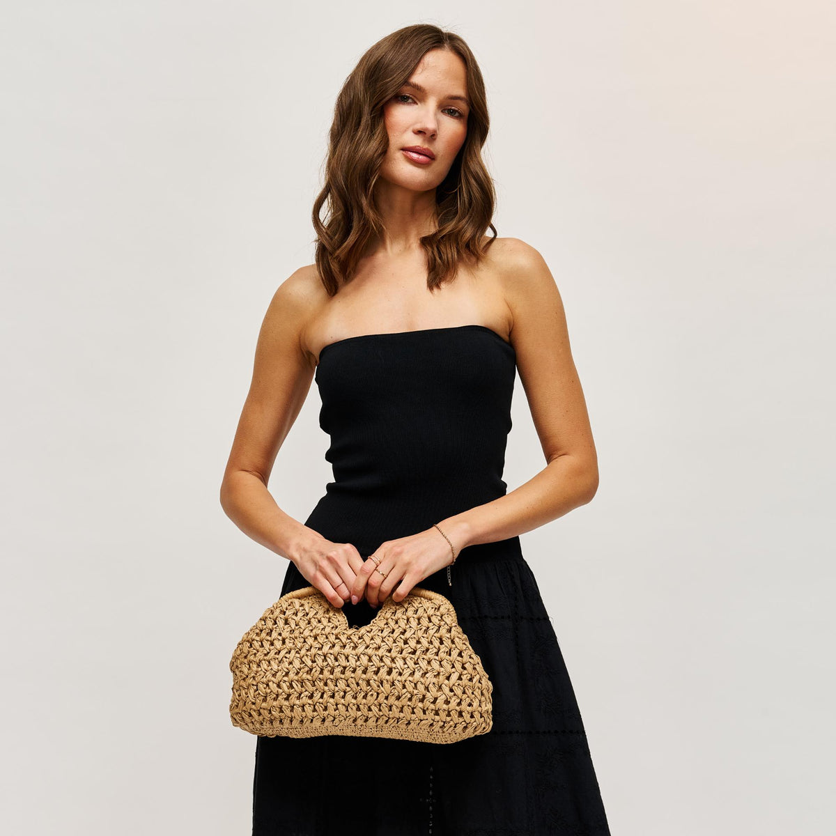 Woman wearing Natural Urban Expressions Abigail Crossbody 840504204128 View 1 | Natural