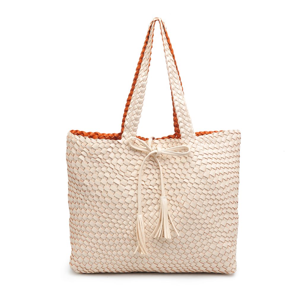 Product Image of Urban Expressions Wilhelmina Tote 840611106643 View 1 | Ivory Orange