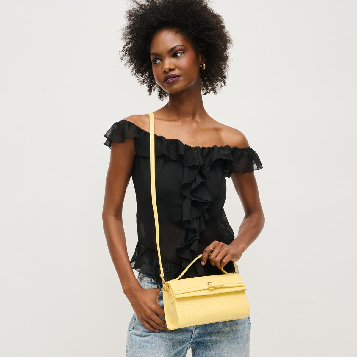 Woman wearing Butter Urban Expressions Thea Crossbody 840611149305 View 3 | Butter