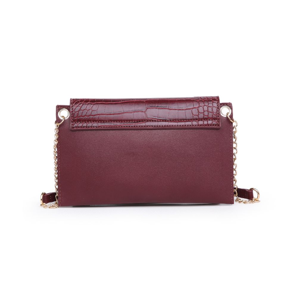 Product Image of Urban Expressions Asher Croc Crossbody 840611165398 View 7 | Burgundy