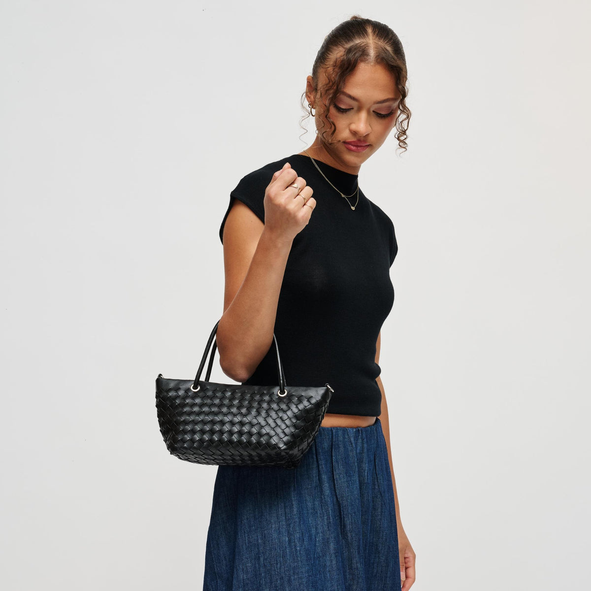 Woman wearing Black Urban Expressions Otto Crossbody 840504214042 View 3 | Black