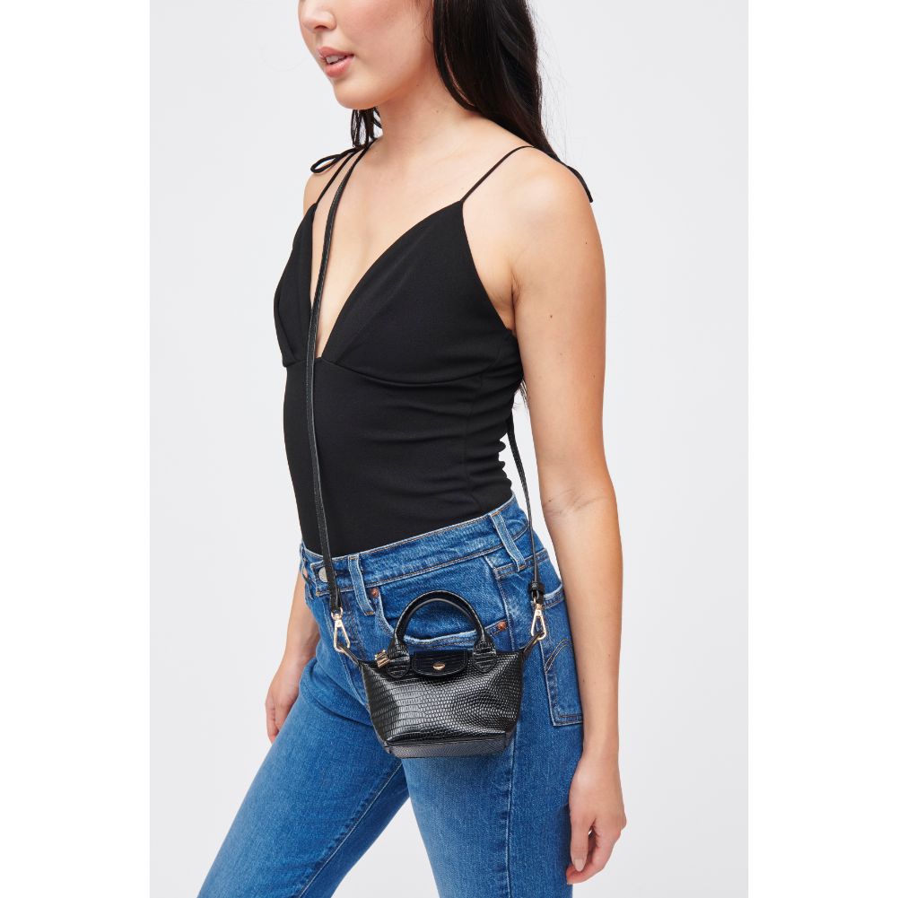 Woman wearing Black Urban Expressions Hayley Mini Bag 840611185686 View 1 | Black