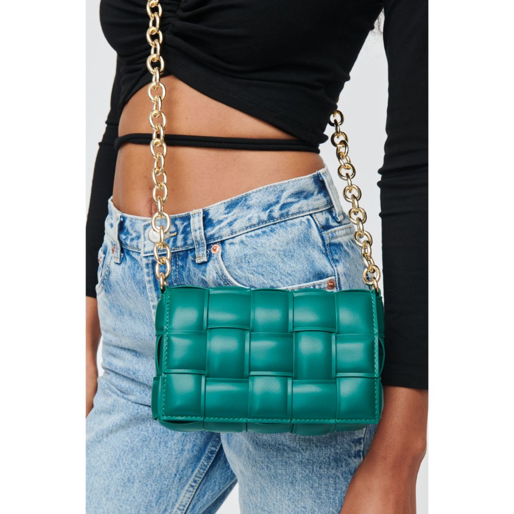 Woman wearing Emerald Urban Expressions Holden Crossbody 818209017497 View 1 | Emerald