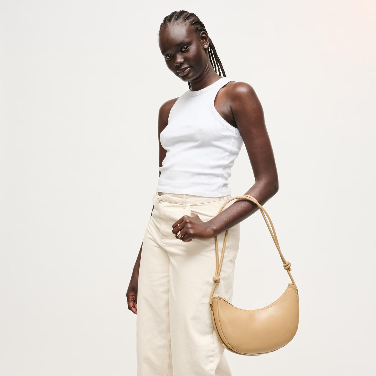 Woman wearing Natural Urban Expressions Murphy Crossbody 840504208188 View 4 | Natural