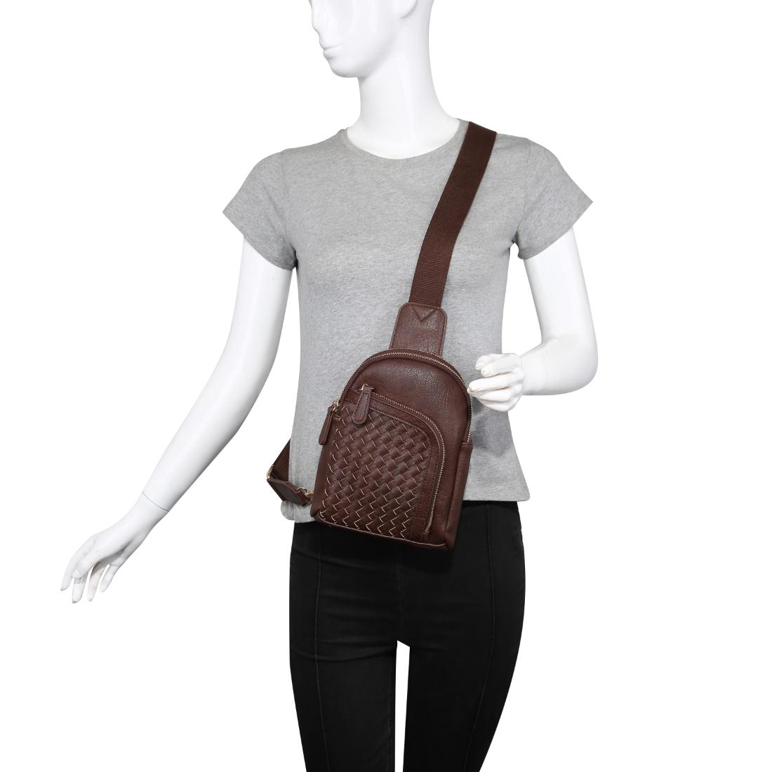 Product Image of Urban Expressions Forge - Woven Sling Backpack 840611198037 View 5 | Chocolate