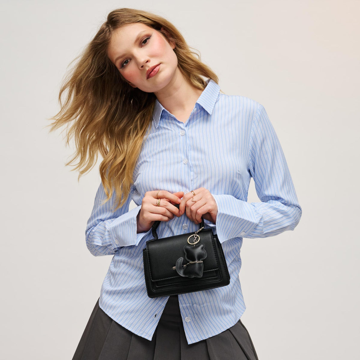 Woman wearing Black Urban Expressions Fallbrook Crossbody 818209019514 View 1 | Black