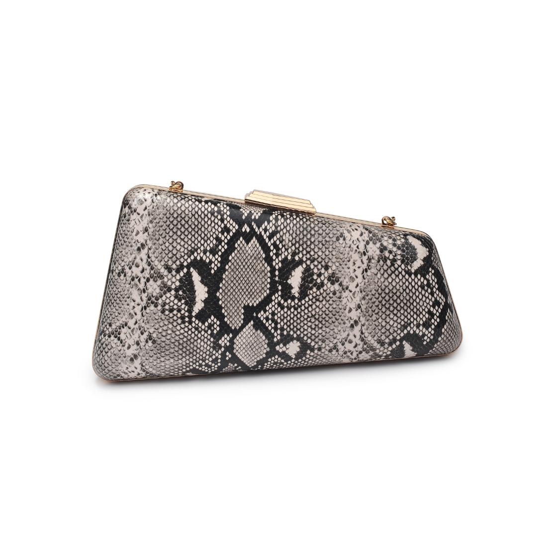 Woman wearing Multi Urban Expressions Irene - Snake Asymmetrical Evening Bag 840611198587 View 7 | Multi