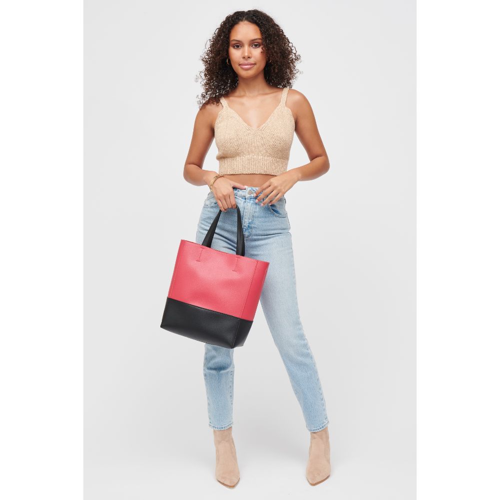 Woman wearing Fuchsia Urban Expressions Marlin Tote 840611144713 View 4 | Fuchsia