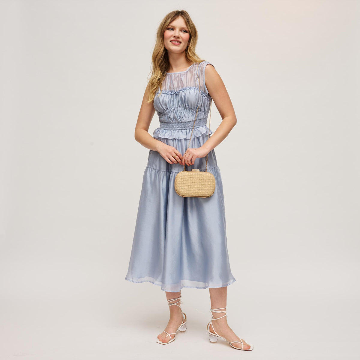 Woman wearing Ivory Urban Expressions Cove Evening Bag 840504208294 View 4 | Ivory