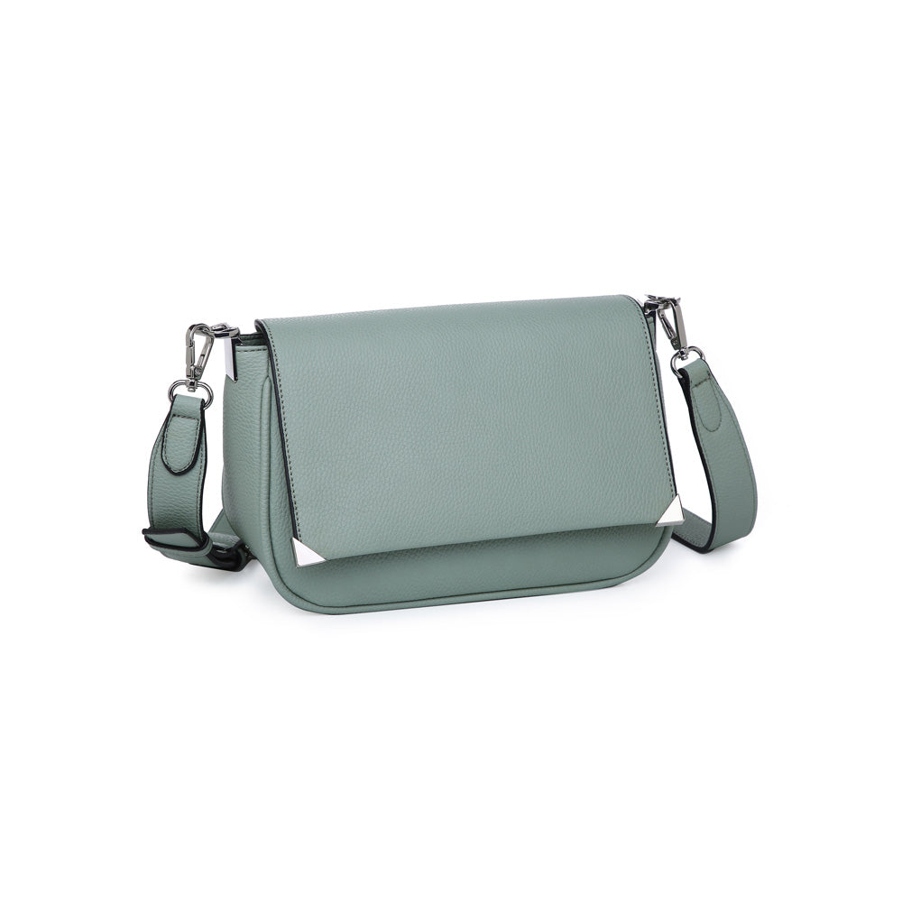 Woman wearing Mint Urban Expressions Langston Crossbody NA-840611161208 View 6 | Mint