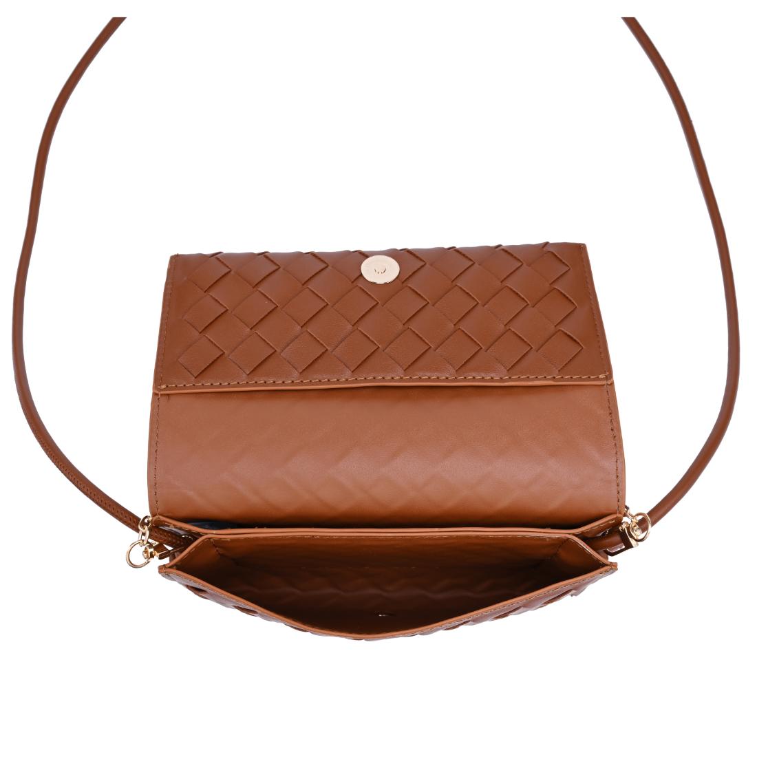 Woman wearing Chocolate Urban Expressions Aubrey Crossbody 840504205651 View 9 | Chocolate