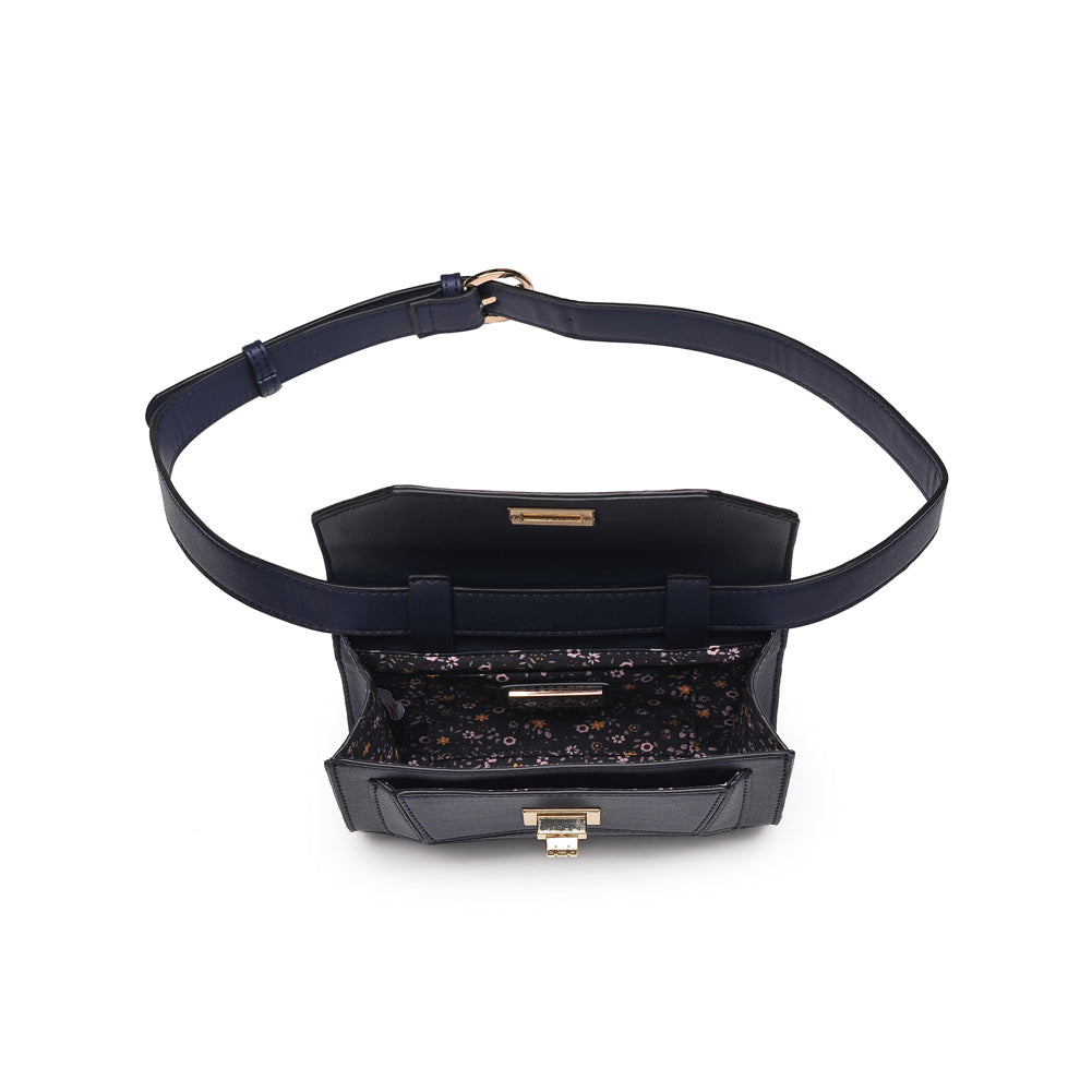 Woman wearing Navy Urban Expressions Maggie Belt Bag NA-840611156440 View 9 | Navy