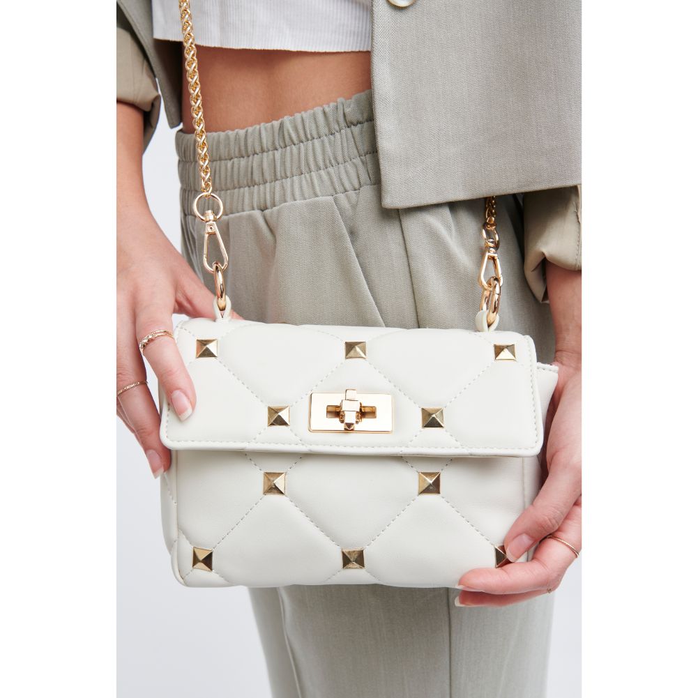 Woman wearing Ivory Urban Expressions Aiza Crossbody 818209010603 View 2 | Ivory