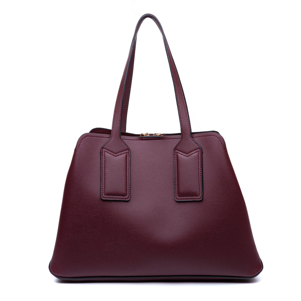 Product Image of Urban Expressions Georgia Satchel NA-840611153296 View 1 | Burgundy