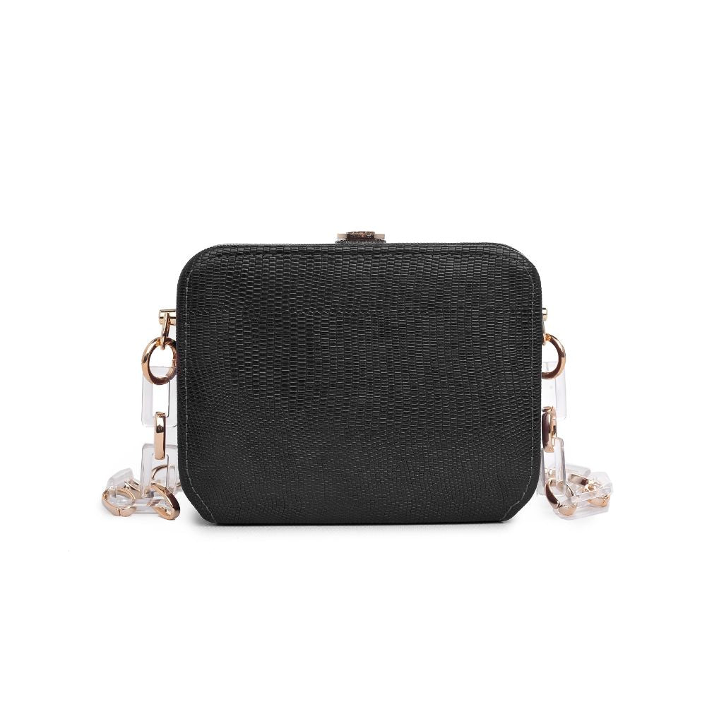 Product Image of Urban Expressions Gwen Lizard Evening Bag 840611173959 View 3 | Black