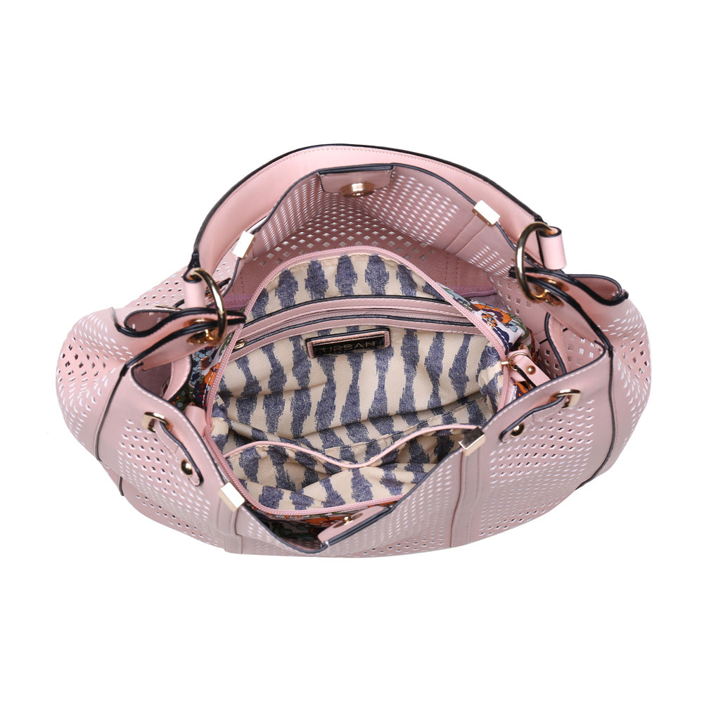 Woman wearing Pink Urban Expressions Darby Hobo NA-840611143402 View 9 | Pink
