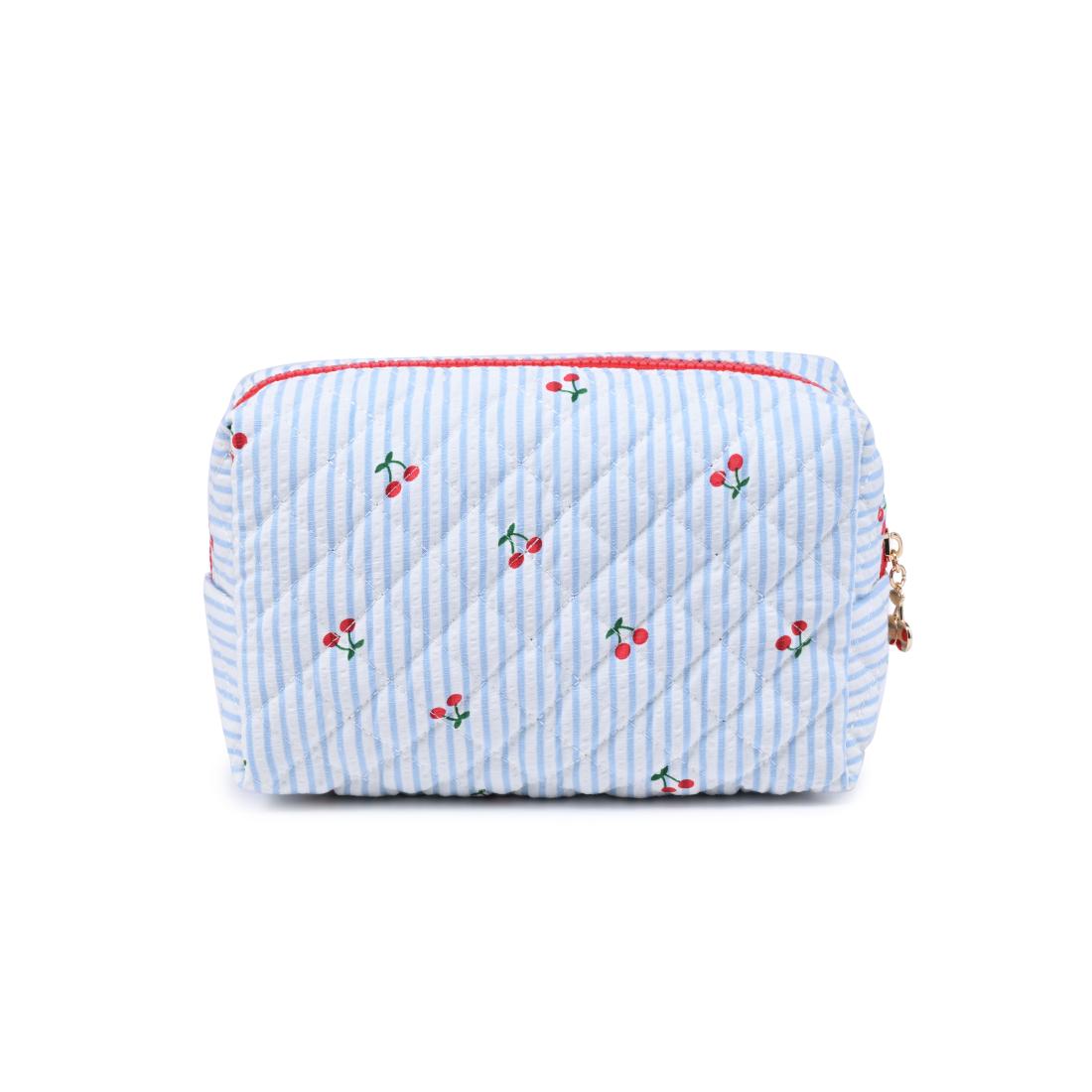 Urban Essentials Cherry Lane Cosmetic & Travel Organizer Pouch 840611196941 View 7 | Blue Cherry