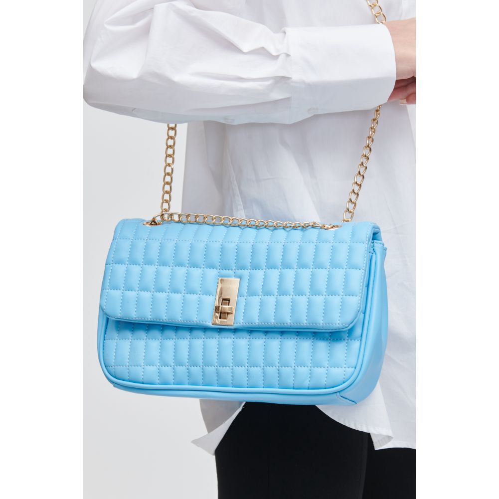 Woman wearing Sky Blue Urban Expressions Farah Crossbody 840611107138 View 4 | Sky Blue