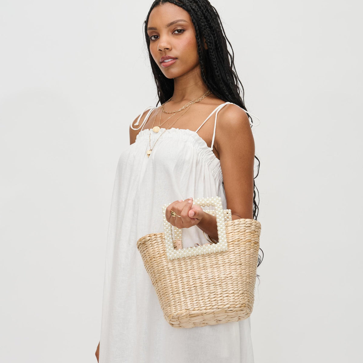Woman wearing Natural Urban Expressions Whitsunday Tote 840611181695 View 2 | Natural