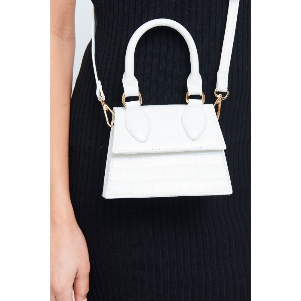 Woman wearing White Urban Expressions Jojo Crossbody 840611173379 View 2 | White