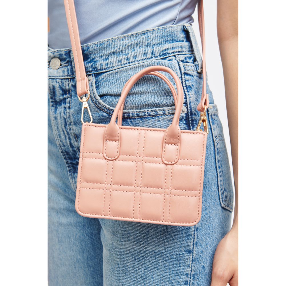 Woman wearing French Rose Urban Expressions Sia Mini Bag 840611182814 View 2 | French Rose