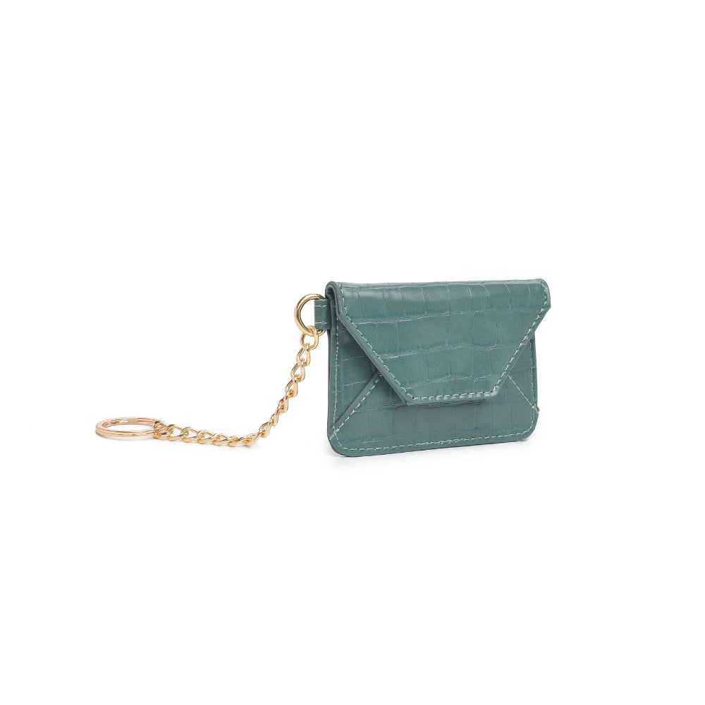Woman wearing Emerald Urban Expressions Gia - Croco Card Holder 840611110770 View 6 | Emerald