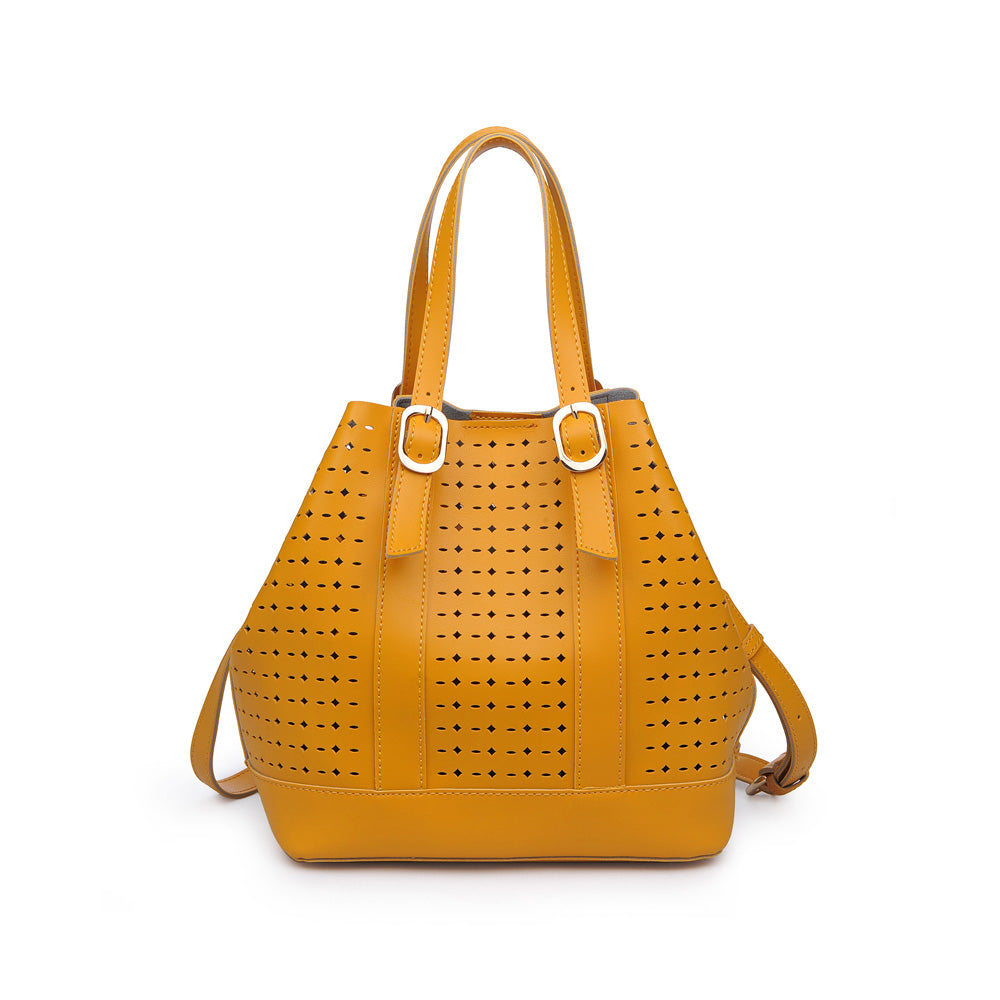 Woman wearing Mustard Urban Expressions Magnolia Tote NA-840611158864 View 5 | Mustard