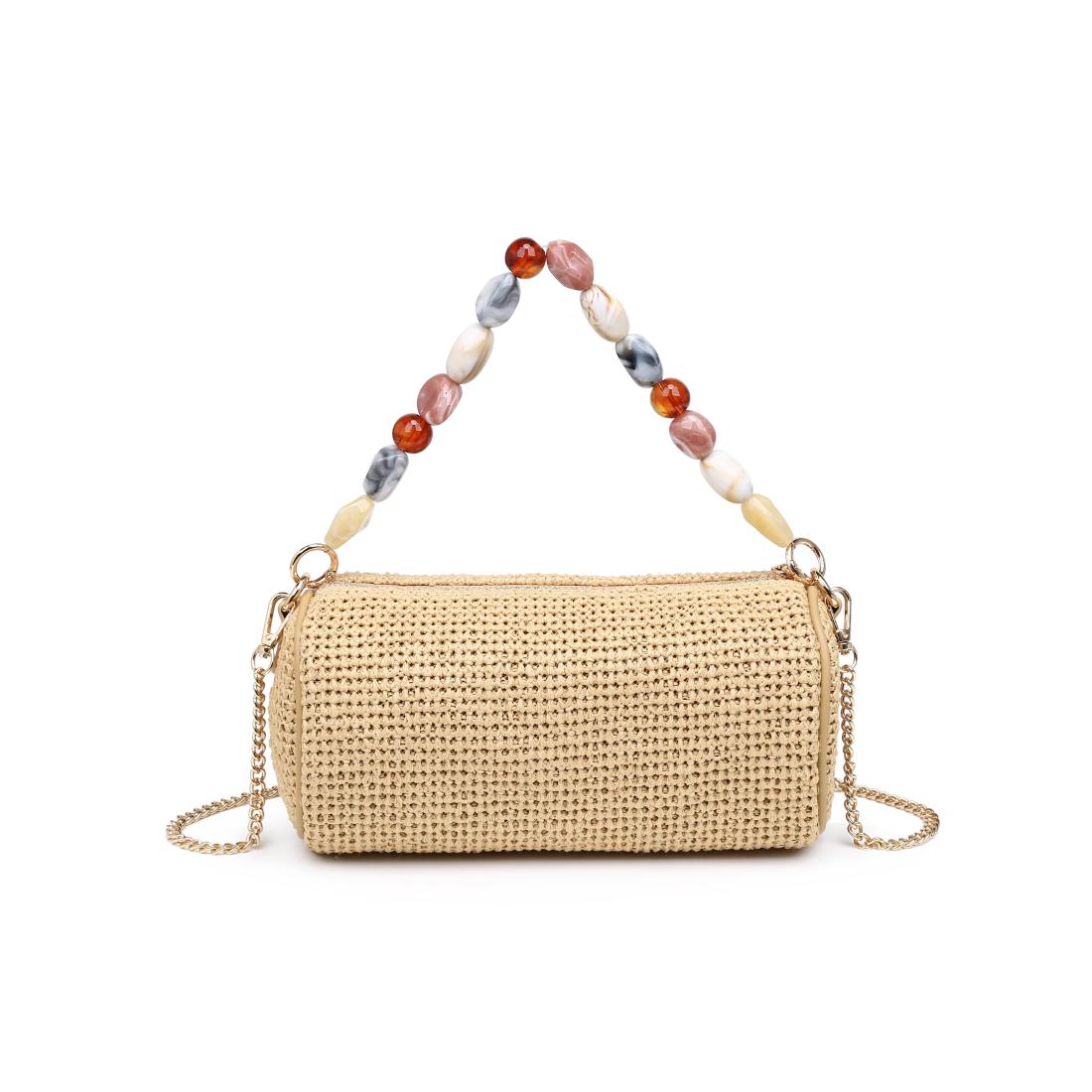 Woman wearing Natural Urban Expressions Rachel - Straw Clutch 840504206238 View 7 | Natural