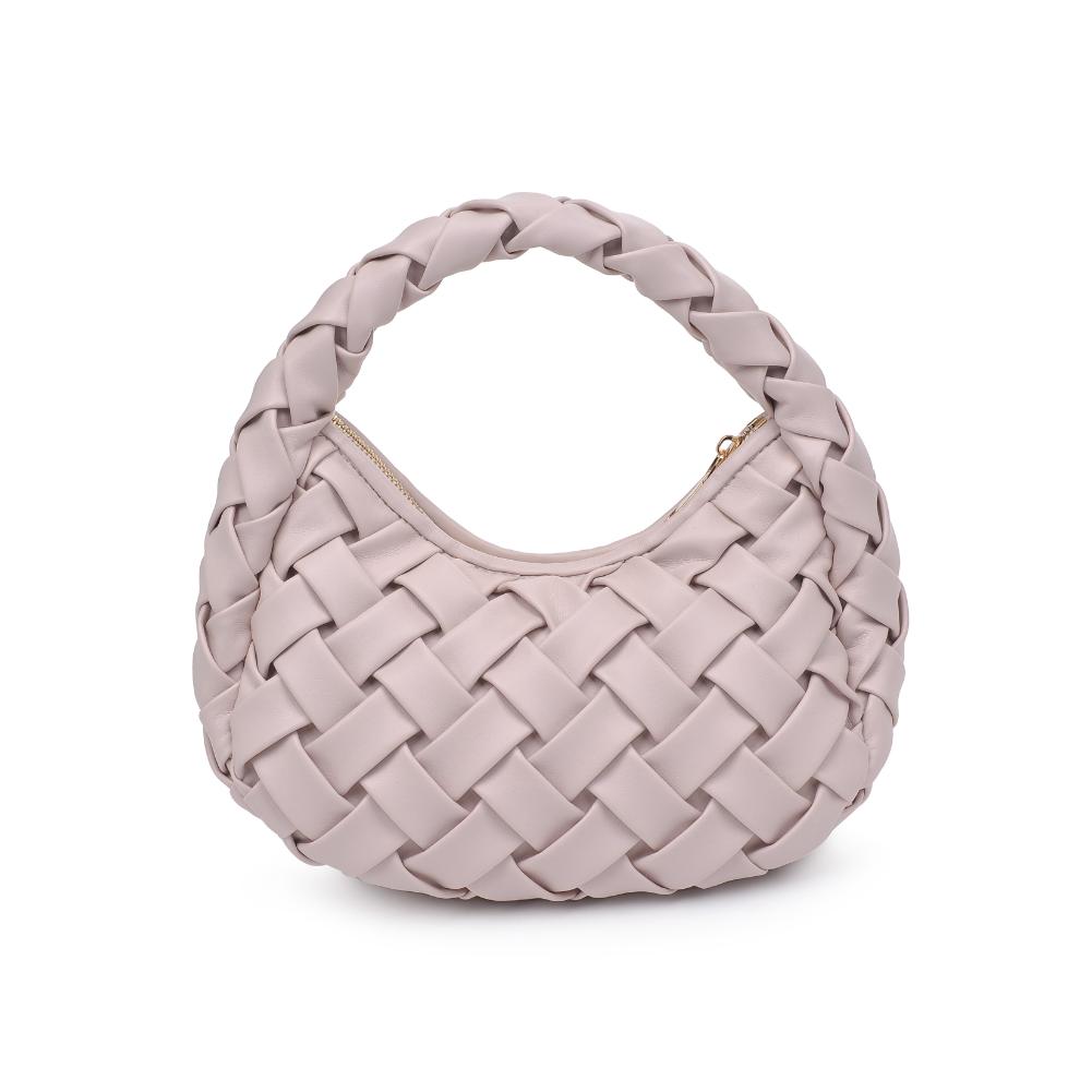 Woman wearing Oatmilk Urban Expressions Noreen Clutch 840611193674 View 7 | Oatmilk