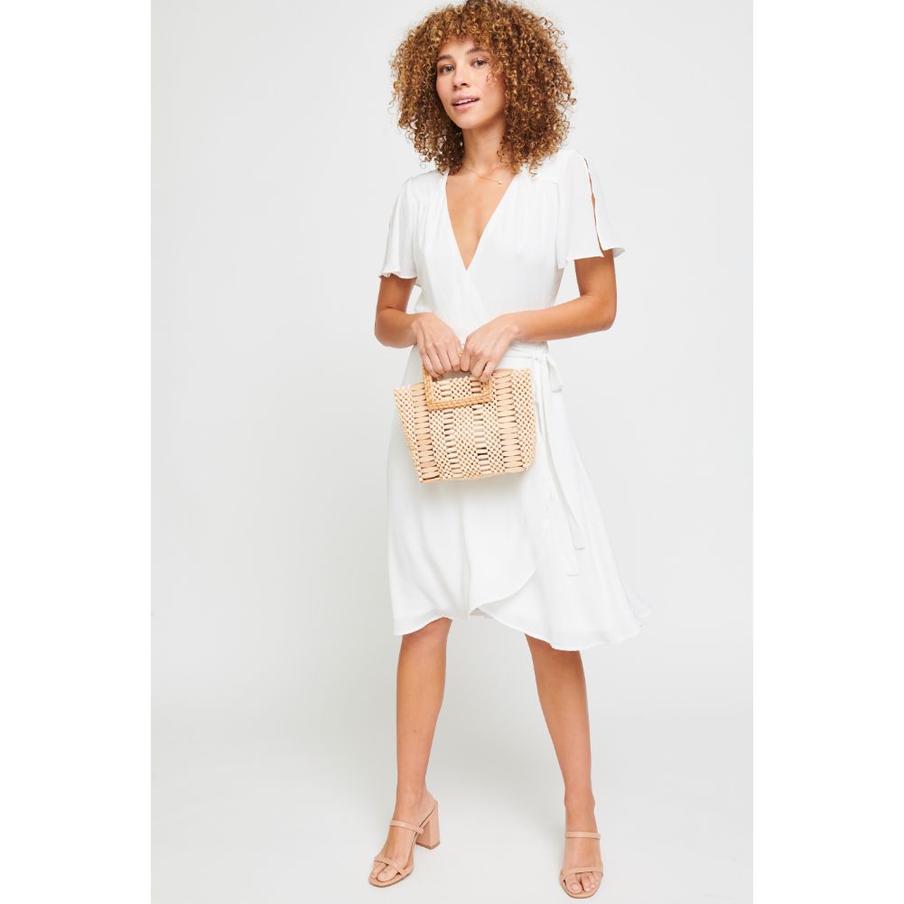 Woman wearing Beige Urban Expressions Del Mar Tote 840611178831 View 2 | Beige
