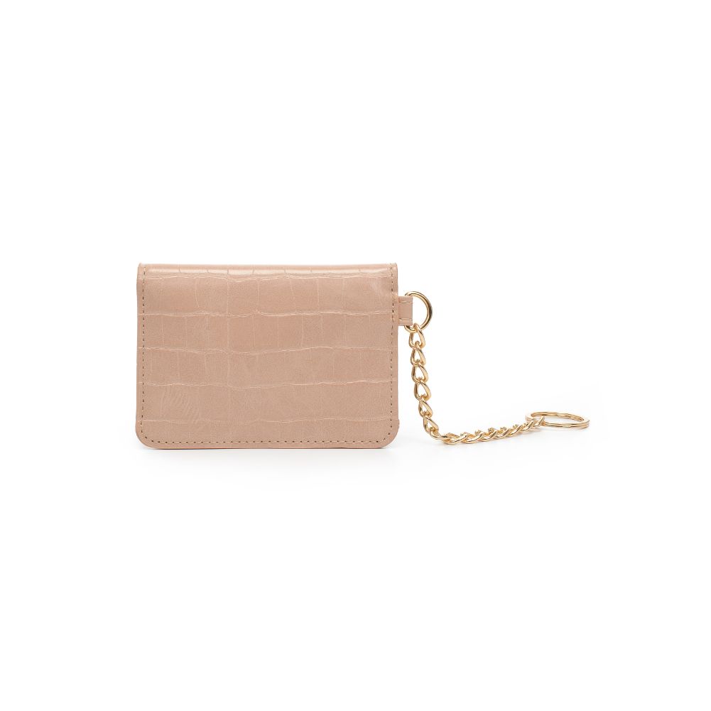 Woman wearing Nude Urban Expressions Gia - Croco Card Holder 840611181817 View 7 | Nude