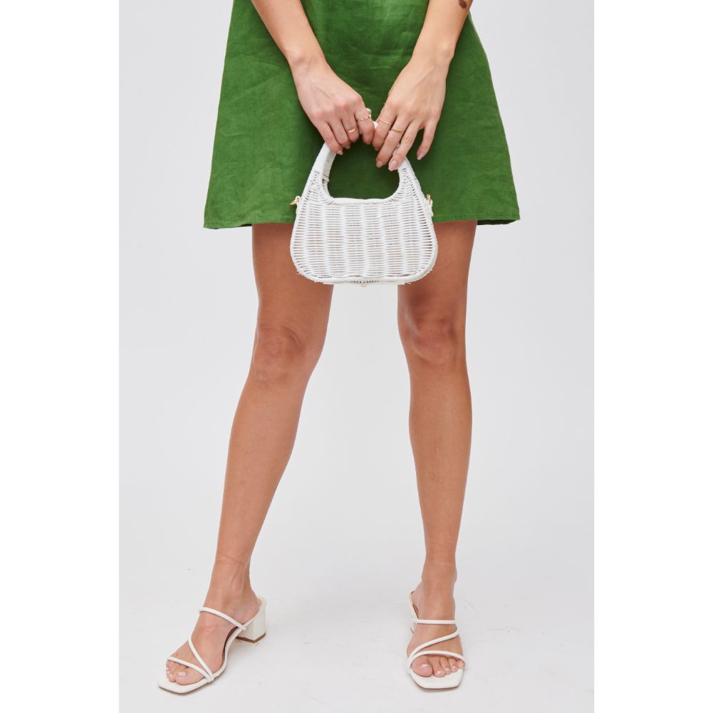 Woman wearing White Urban Expressions Fiji Crossbody 840611107176 View 3 | White