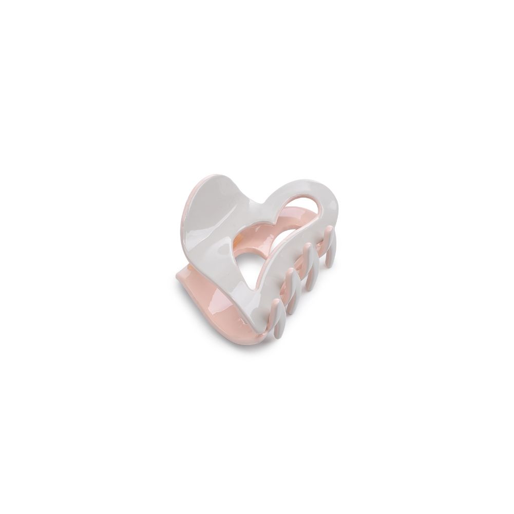Woman wearing Pink Urban Expressions Heart Design Small Claw Hair Claw 818209013352 View 1 | Pink