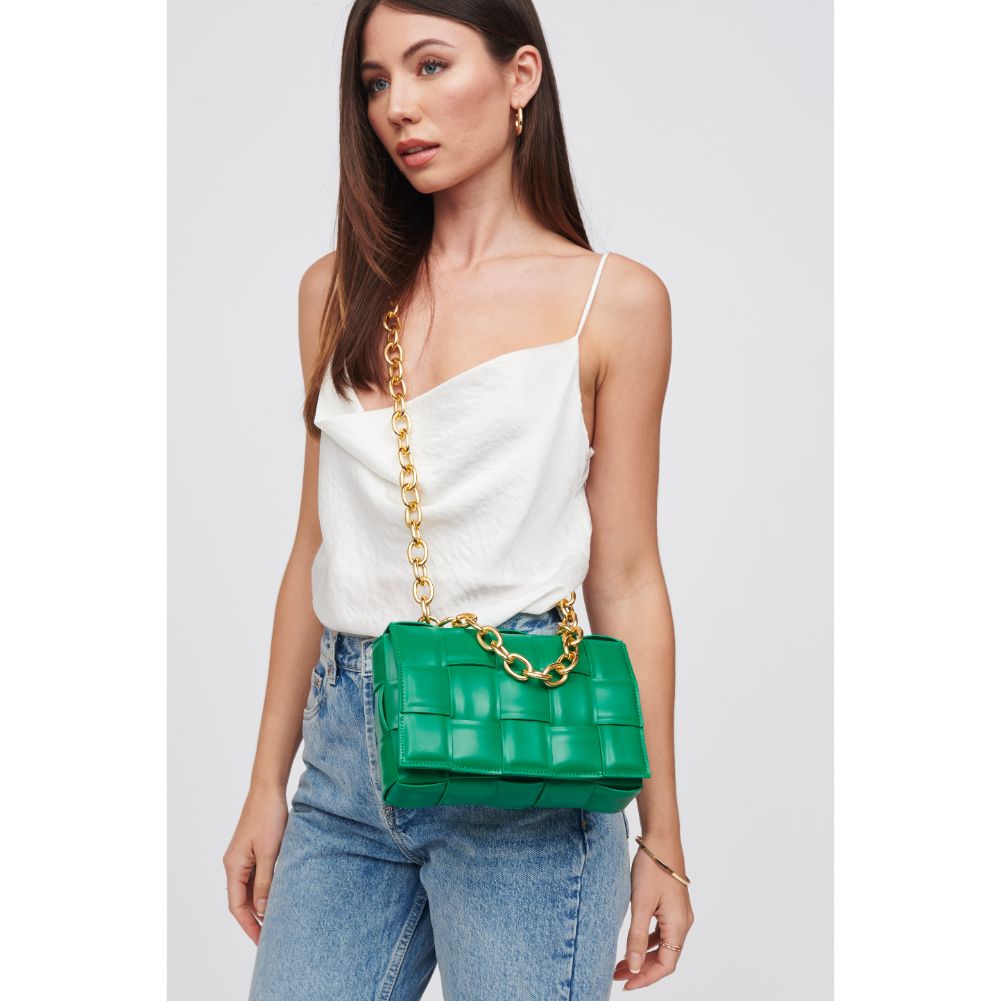 Woman wearing Kelly Green Urban Expressions Ines Crossbody 818209015059 View 1 | Kelly Green
