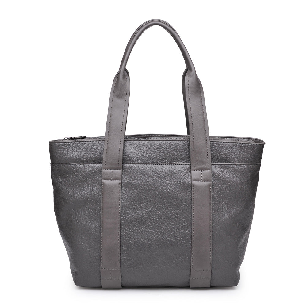 Woman wearing Charcoal Urban Expressions Finn Texture Tote NA-840611156600 View 7 | Charcoal