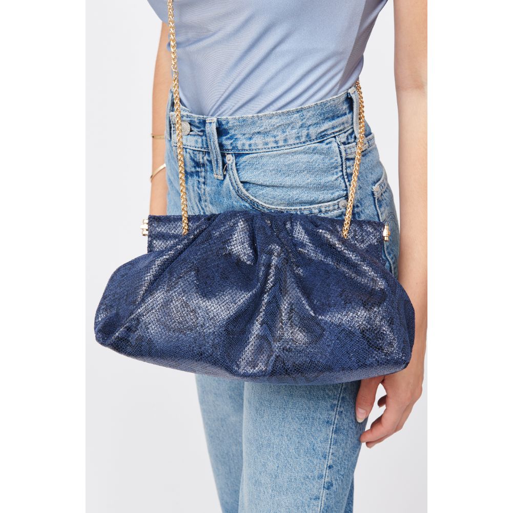 Woman wearing Midnight Urban Expressions Keri Clutch 840611185310 View 2 | Midnight
