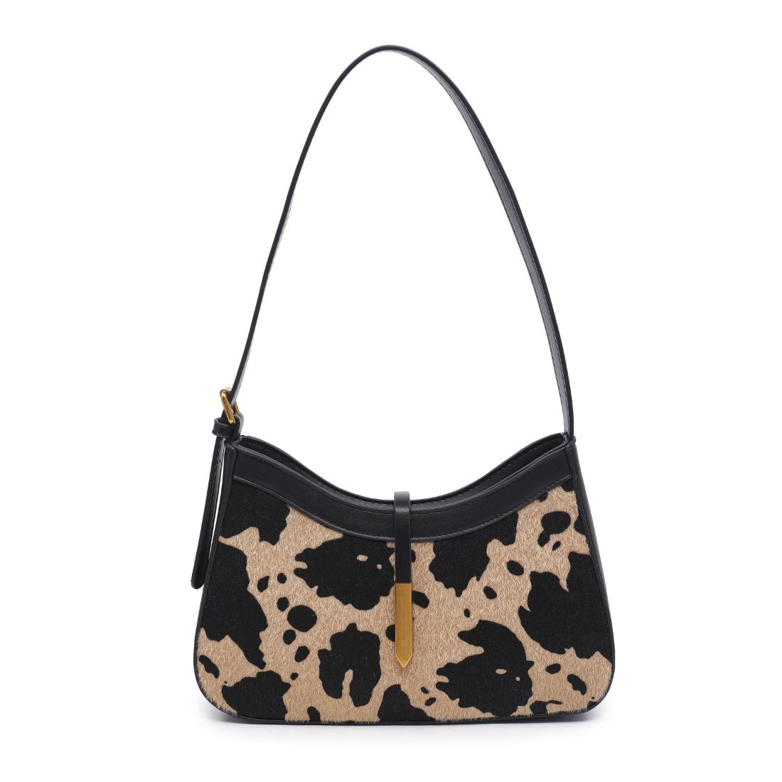 Urban Expressions Judith - Cowprint Clutch 840504217098 View 1 | Tan Black
