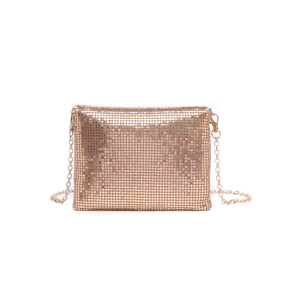 Woman wearing Rose Gold Urban Expressions Brandy Evening Bag 818209012409 View 7 | Rose Gold
