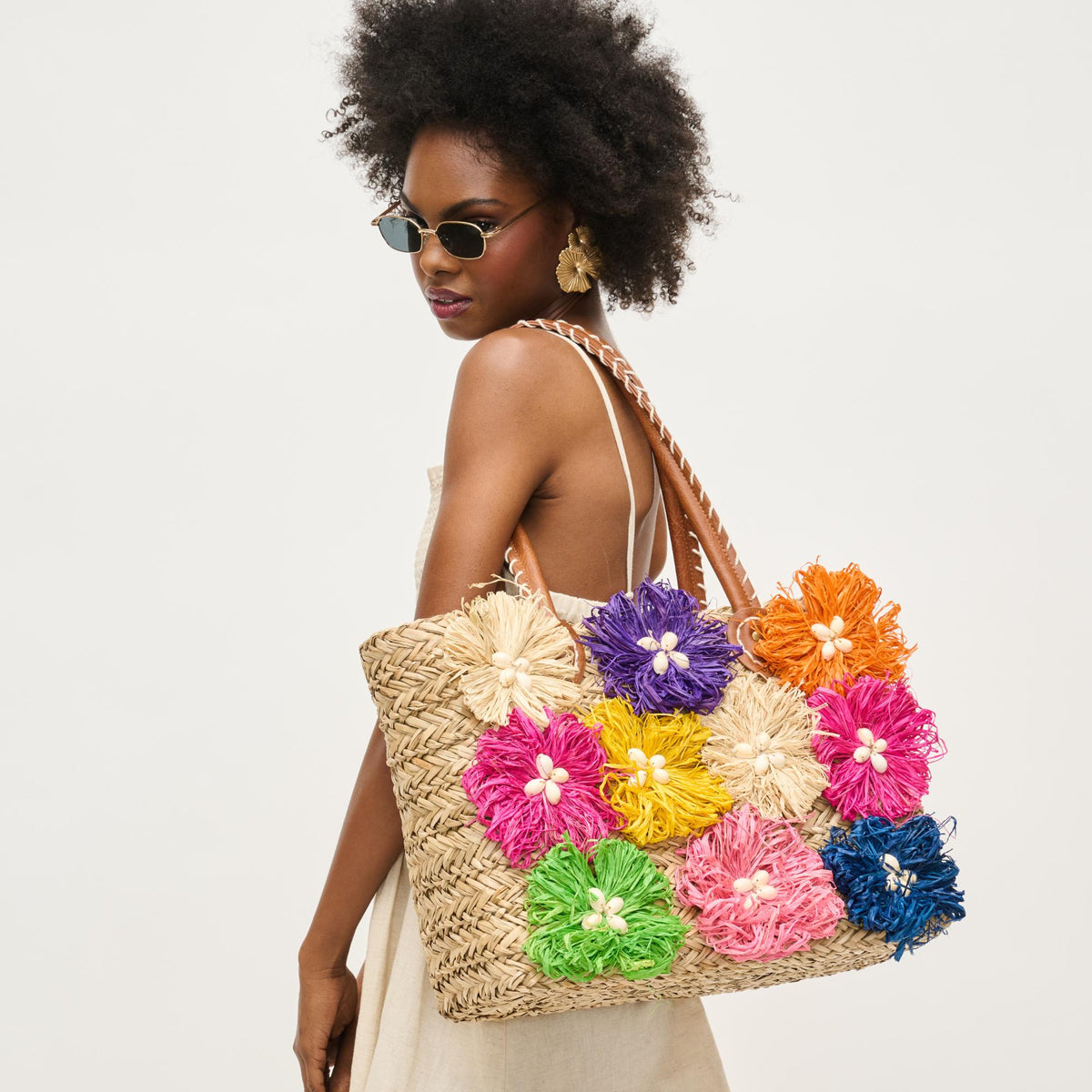 Woman wearing Natural Urban Expressions Queenie Tote 840611141910 View 2 | Natural