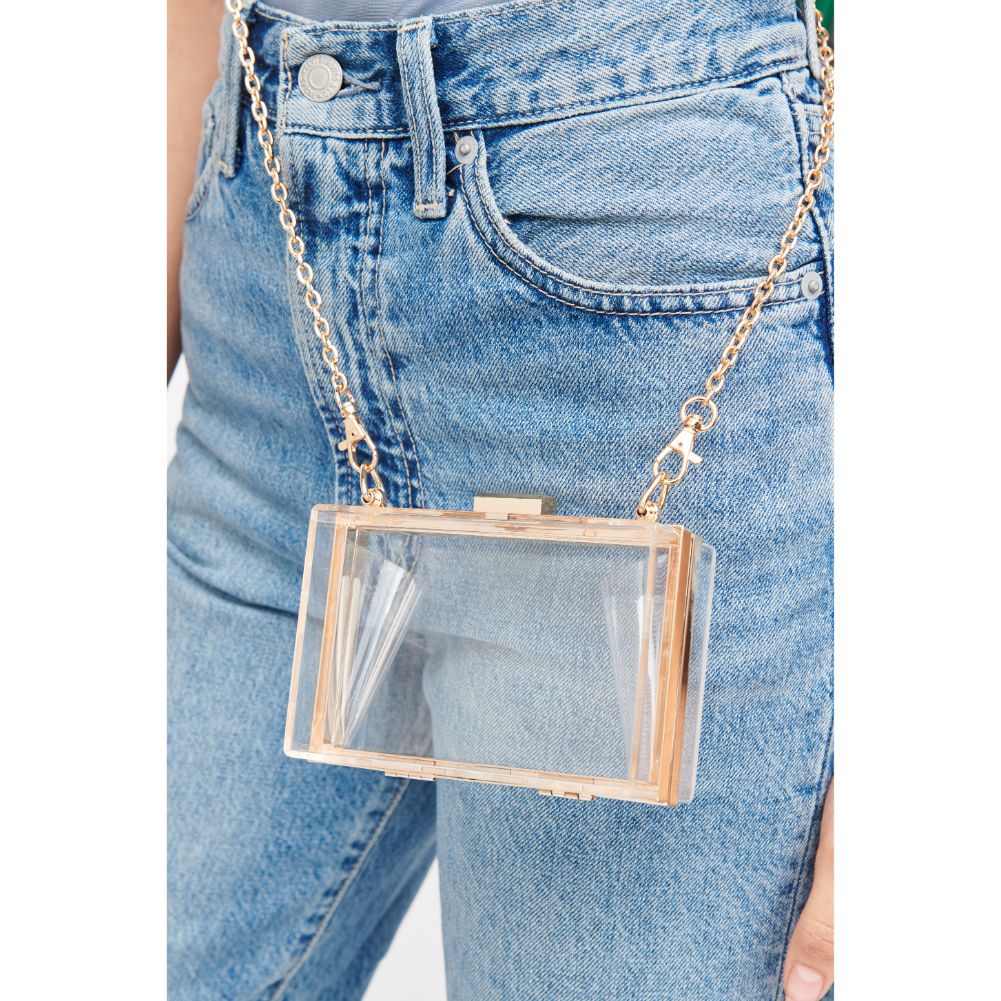 Woman wearing Clear Urban Expressions Countess Minaudiere 840611182319 View 1 | Clear