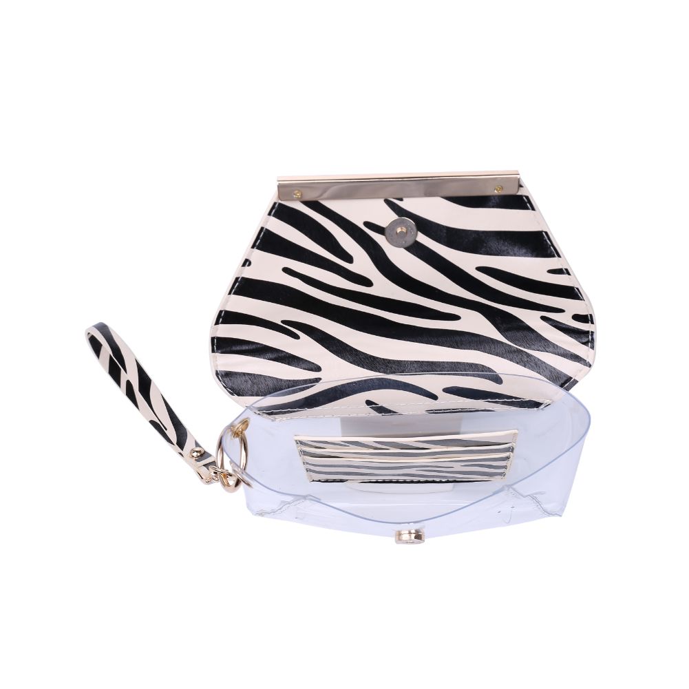 Product Image of Urban Expressions Reese Zebra Wristlet NA-840611163400 View 4 | Zebra