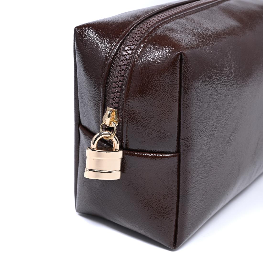Urban Essentials The Vault Cosmetic & Travel Organizer Pouch 840504210082 View 8 | Chocolate